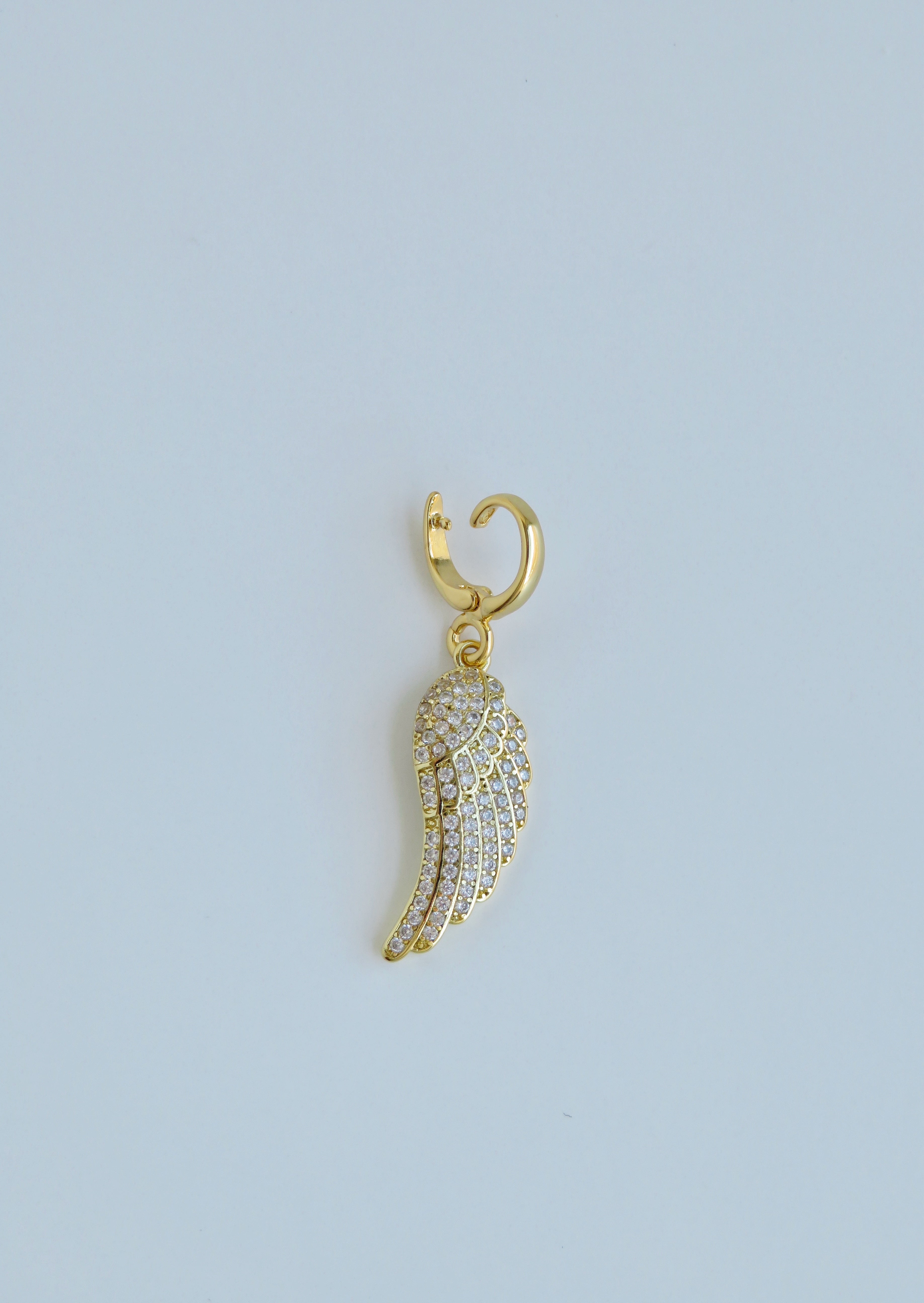 Divine Guidance - Angel Wing Charm with Hinged Clasp