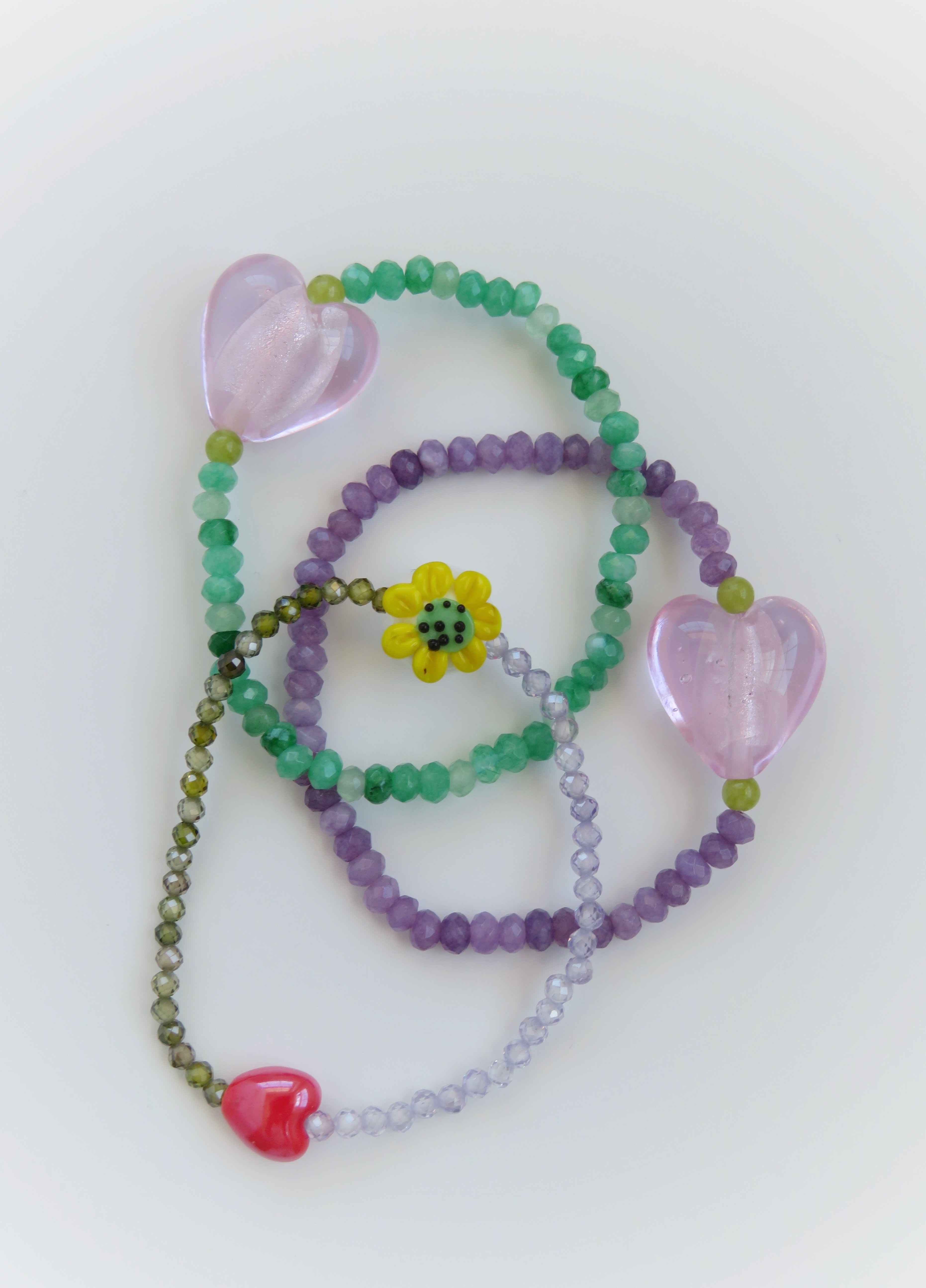 Heart Stretch Beaded Bracelet