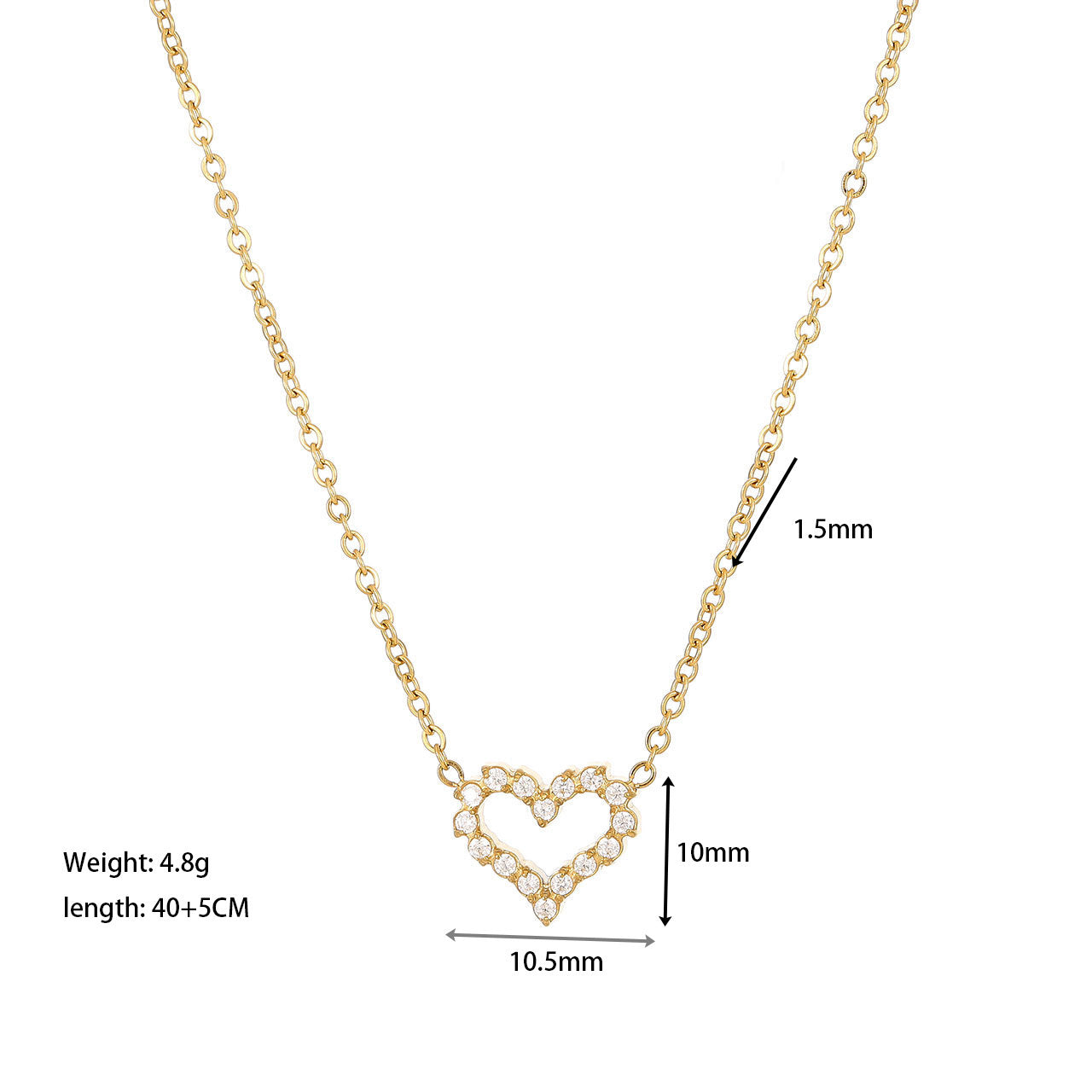 Petite Diamond Heart Necklace