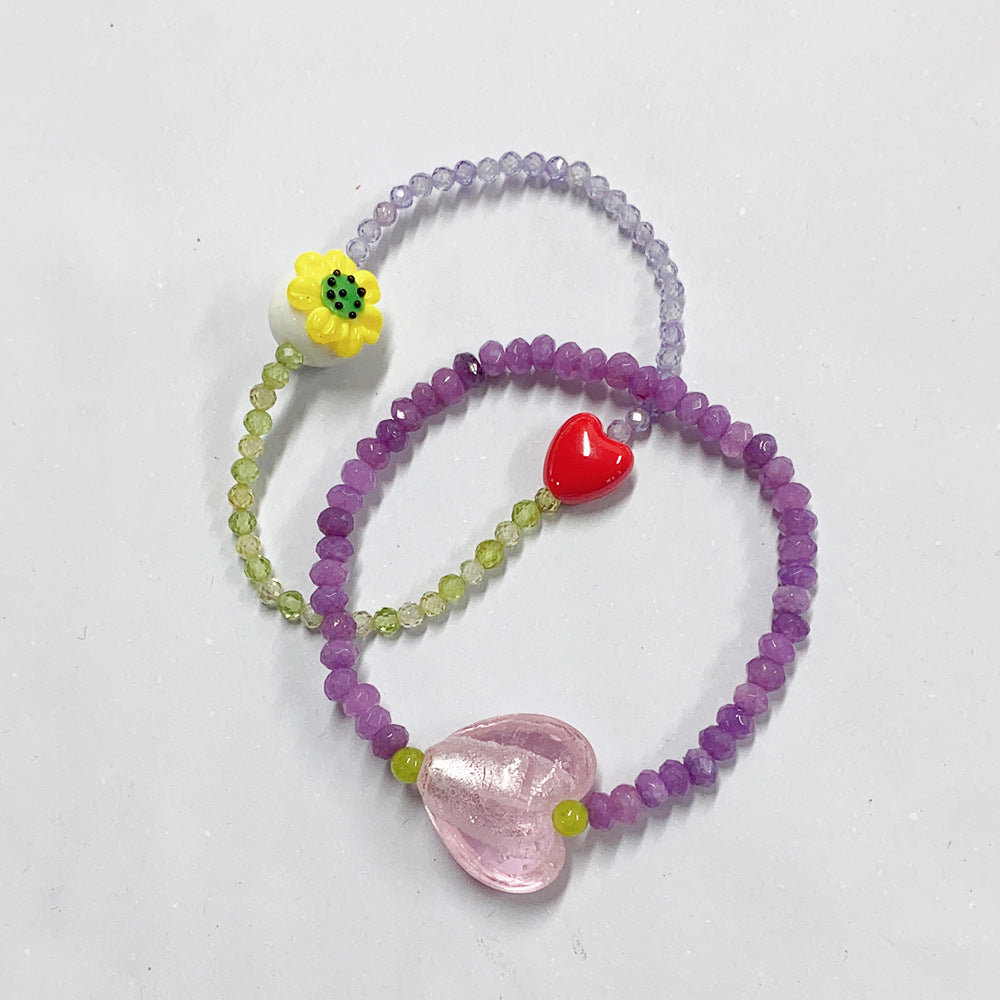 Heart Stretch Beaded Bracelet