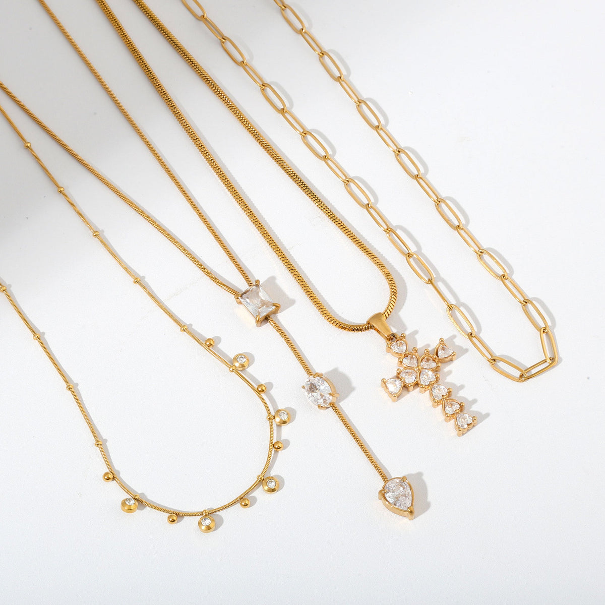 Holy Cross Necklace Stack