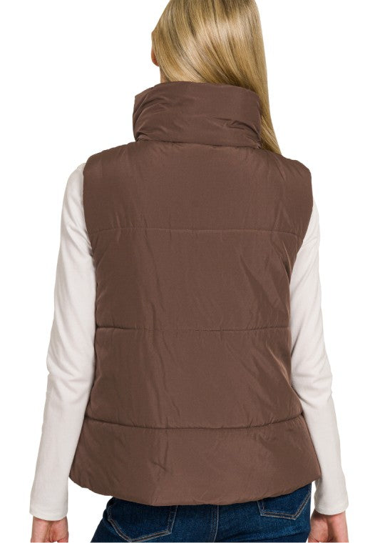 Brown Puffer Vest