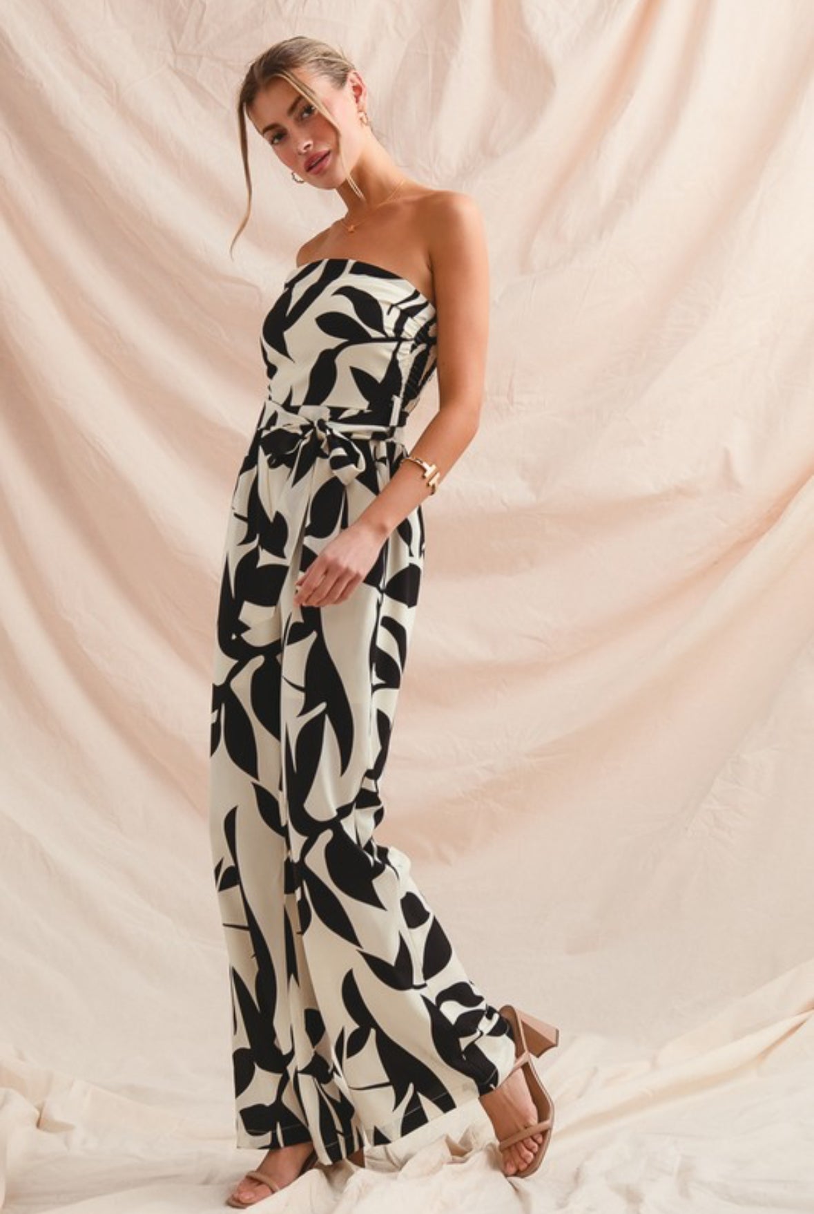 Strapless Printed Jumpsuit