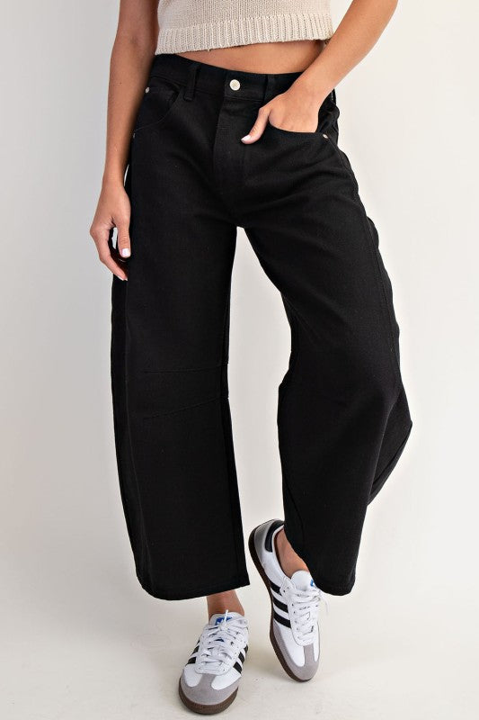 Black Barrel Jeans