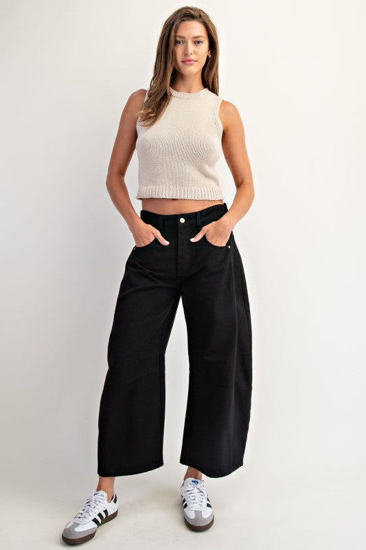 Black Barrel Jeans
