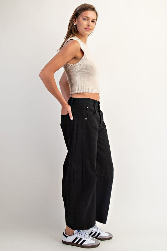 Black Barrel Jeans