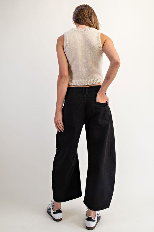 Black Barrel Jeans