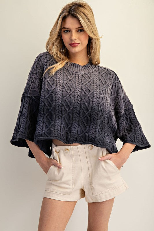 Ombre Cable Knit Sweater