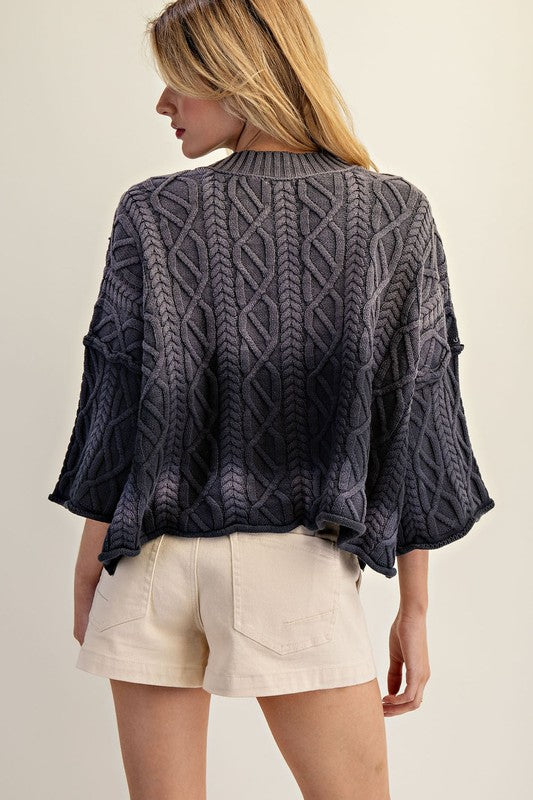 Ombre Cable Knit Sweater