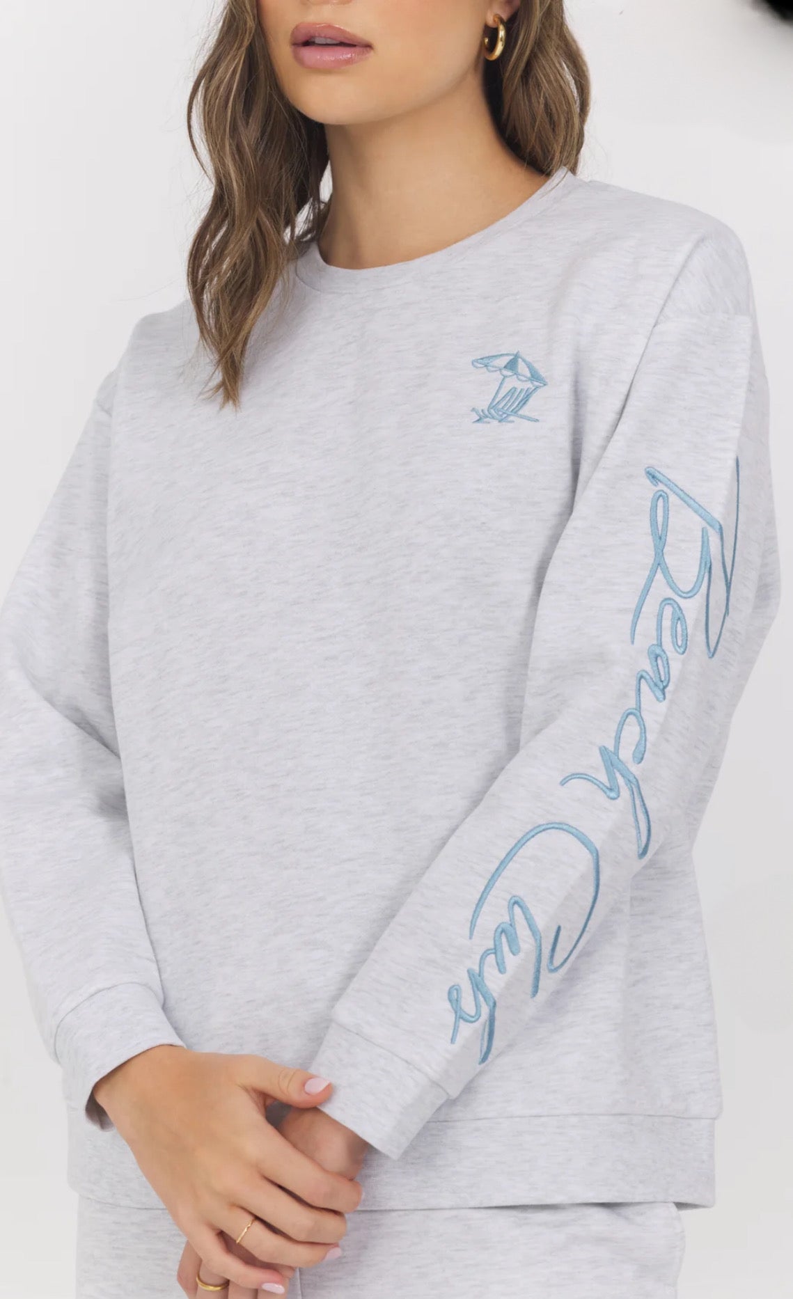 Beach Club Embroidered Crewneck