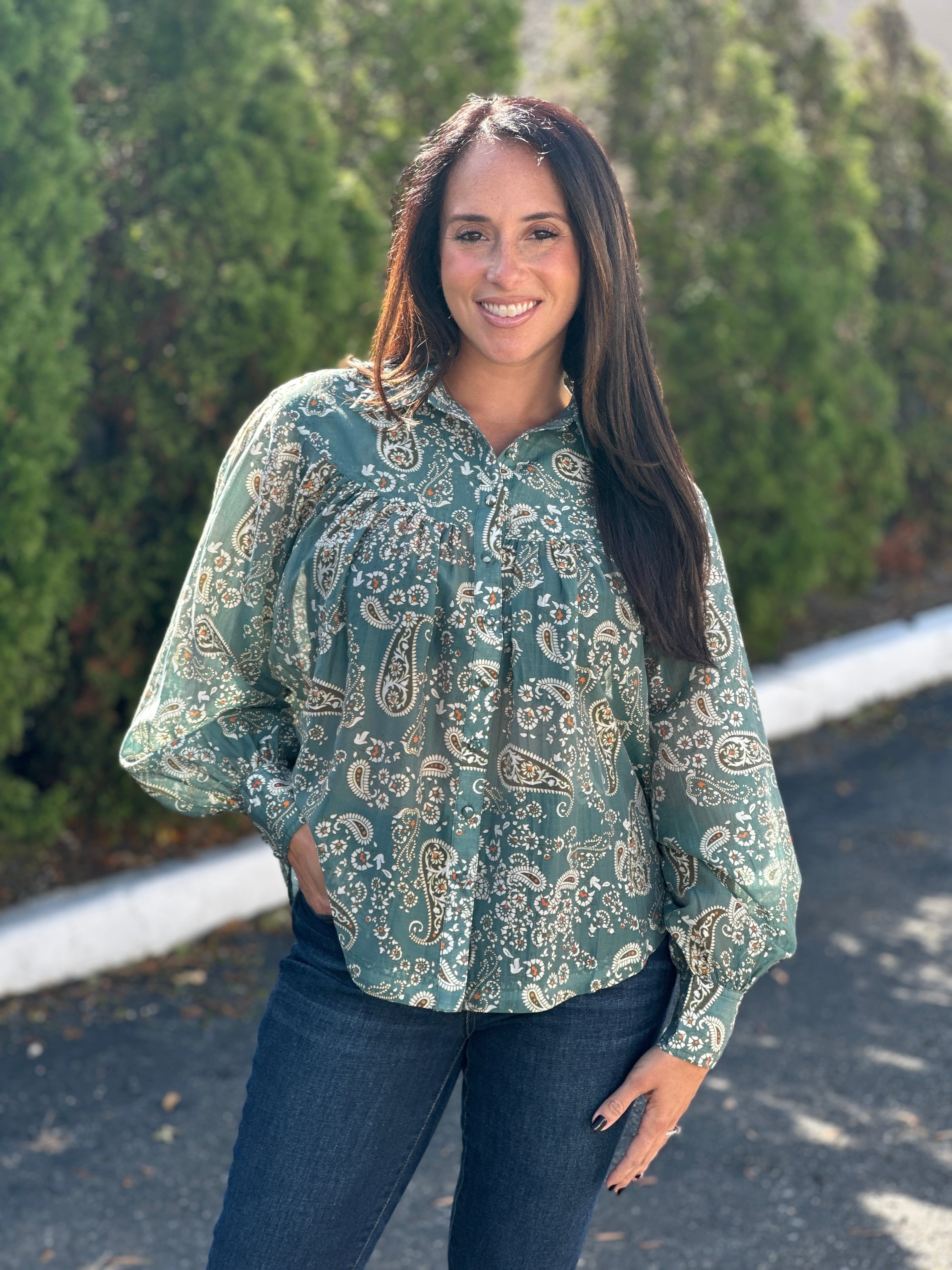 Paisley Printed Blouse