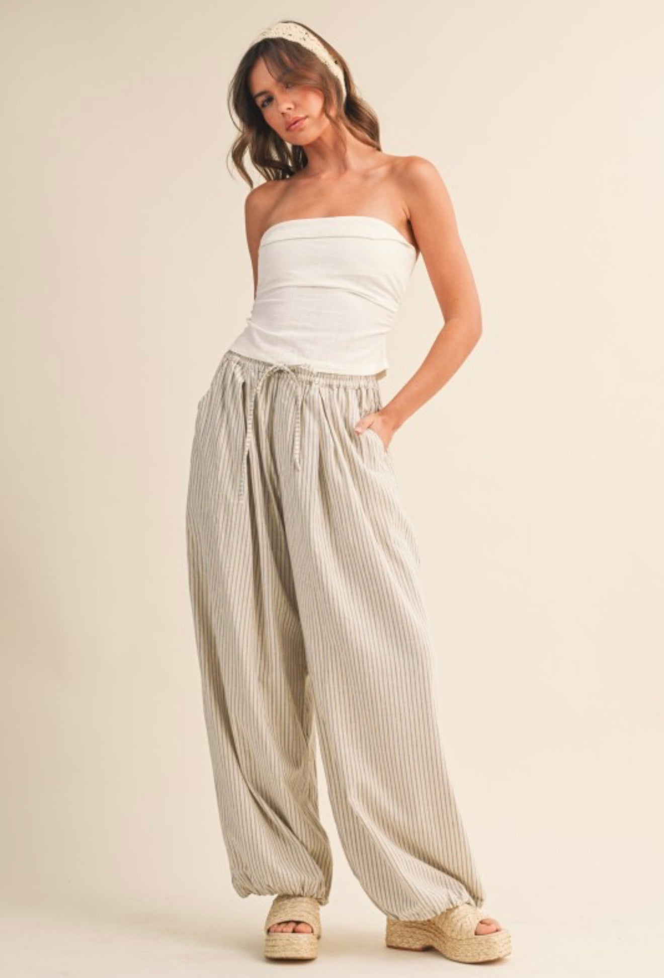 Striped Balloon Pants