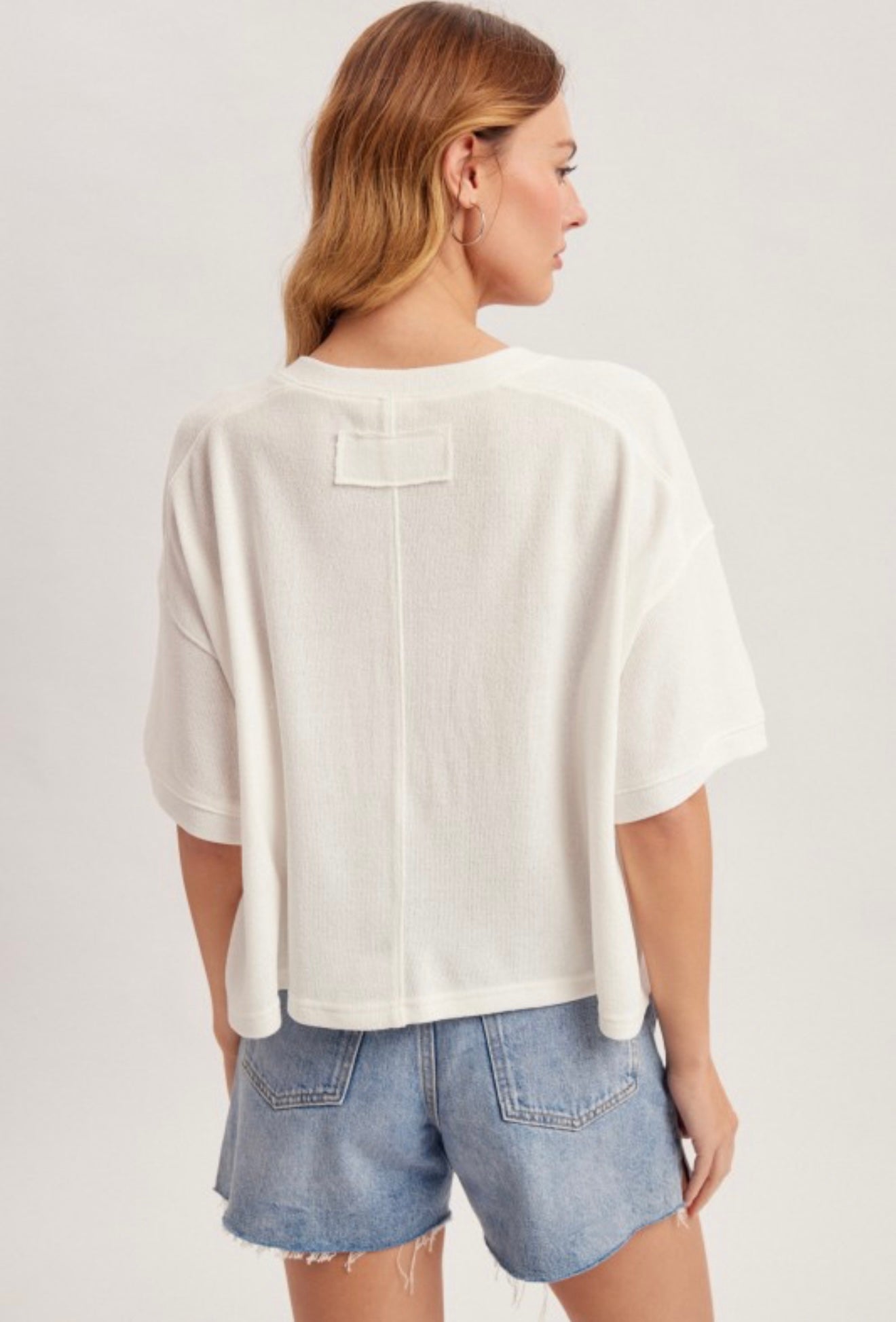 Boxy Button Down Tee