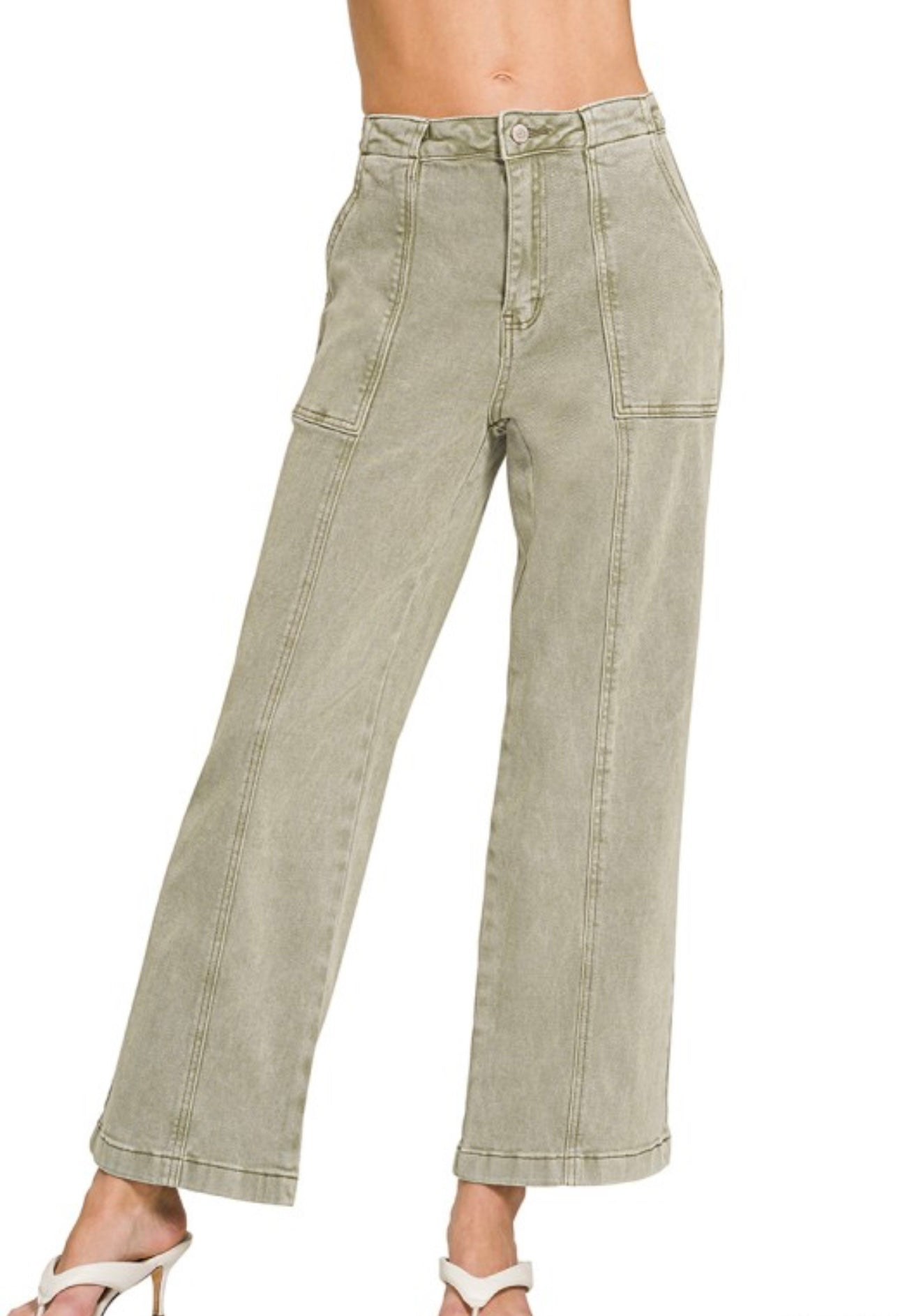 Straight Leg Utility Jeans