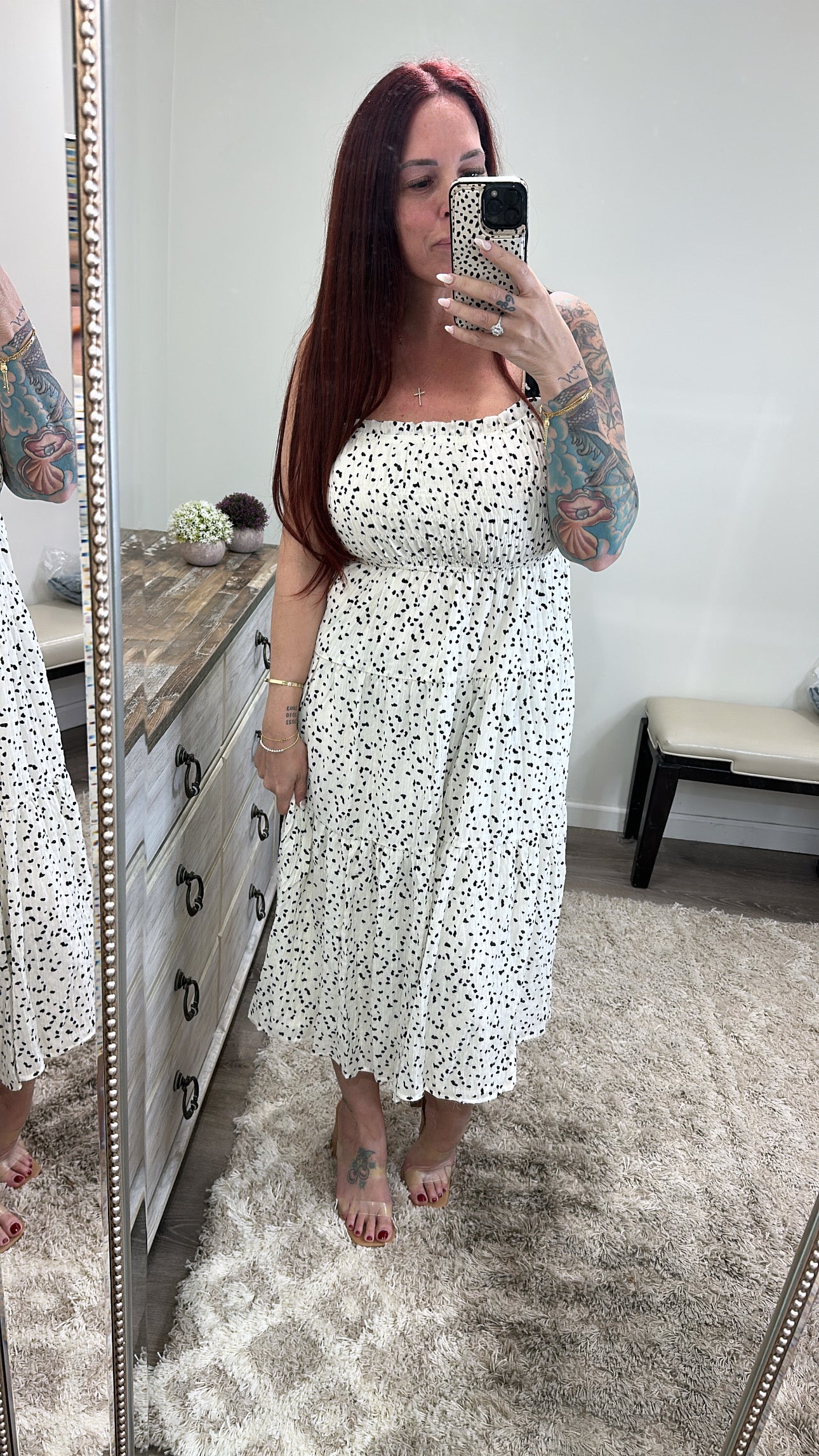 Polka Dot Midi Dress