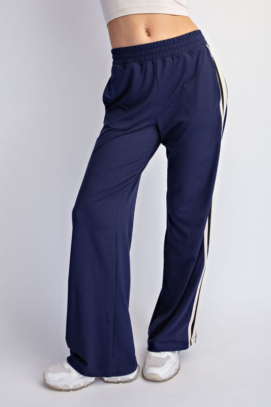 Navy Stripe Track Pant