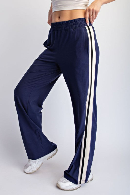 Navy Stripe Track Pant