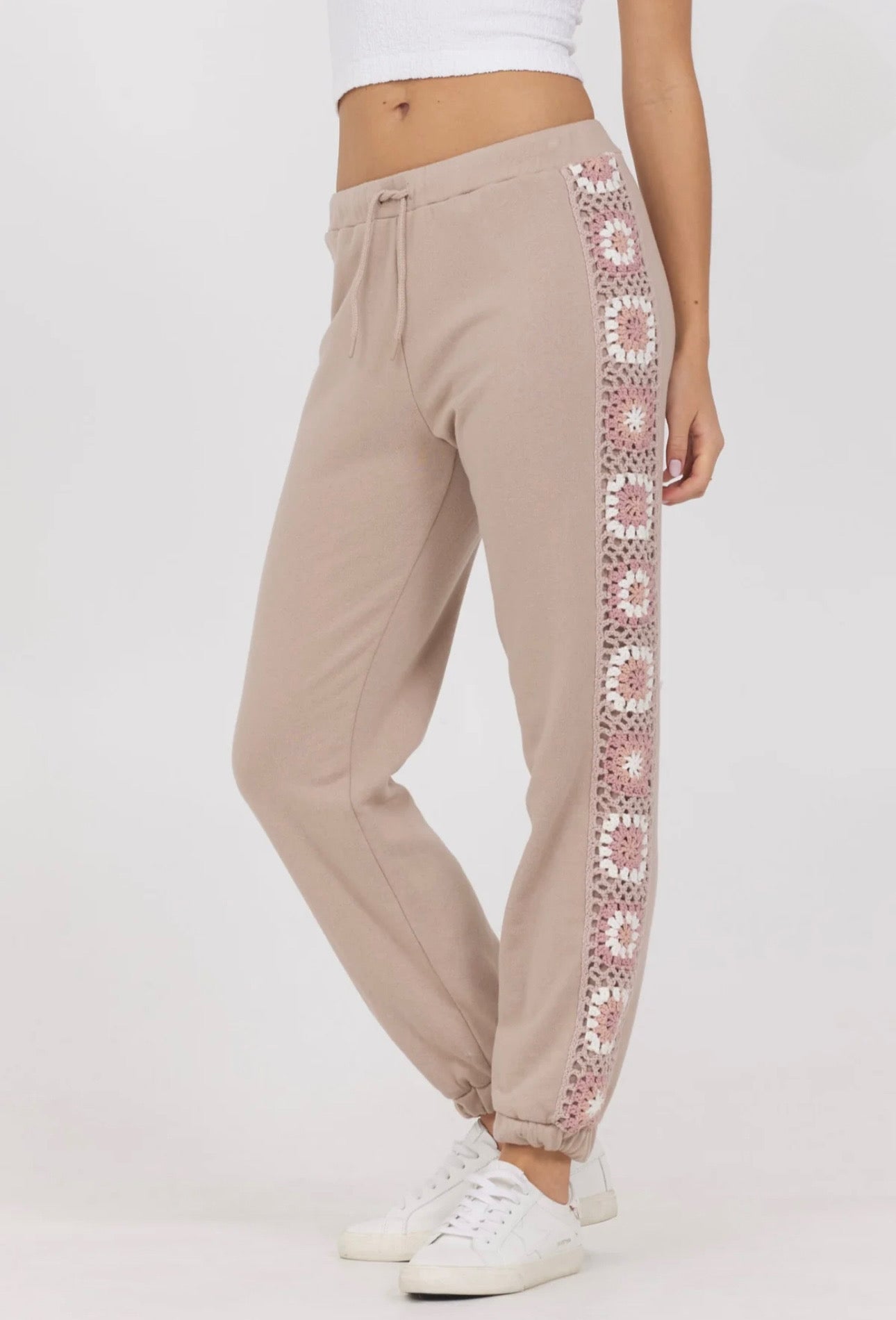 Crochet Zipper Hoodie & Sweatpant Set