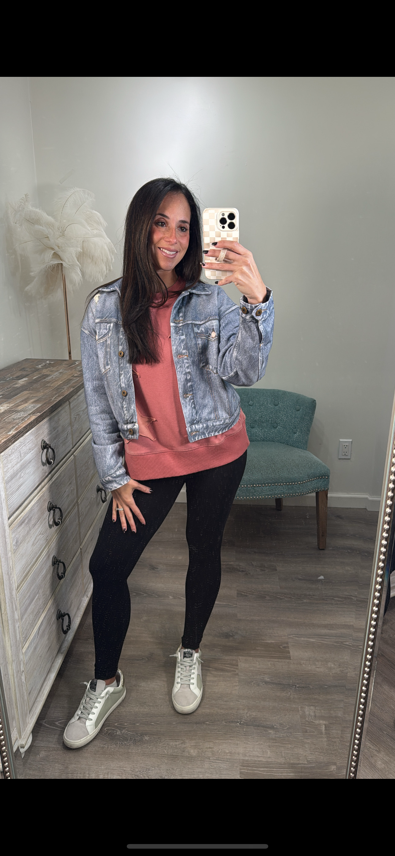 Digital Printed Denim Lounge Jacket