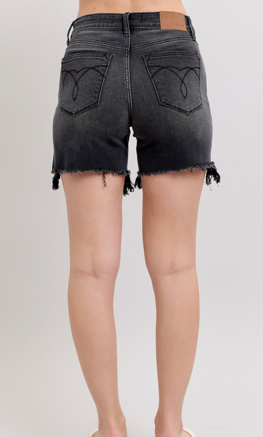 Mid Rise Black Dad Short