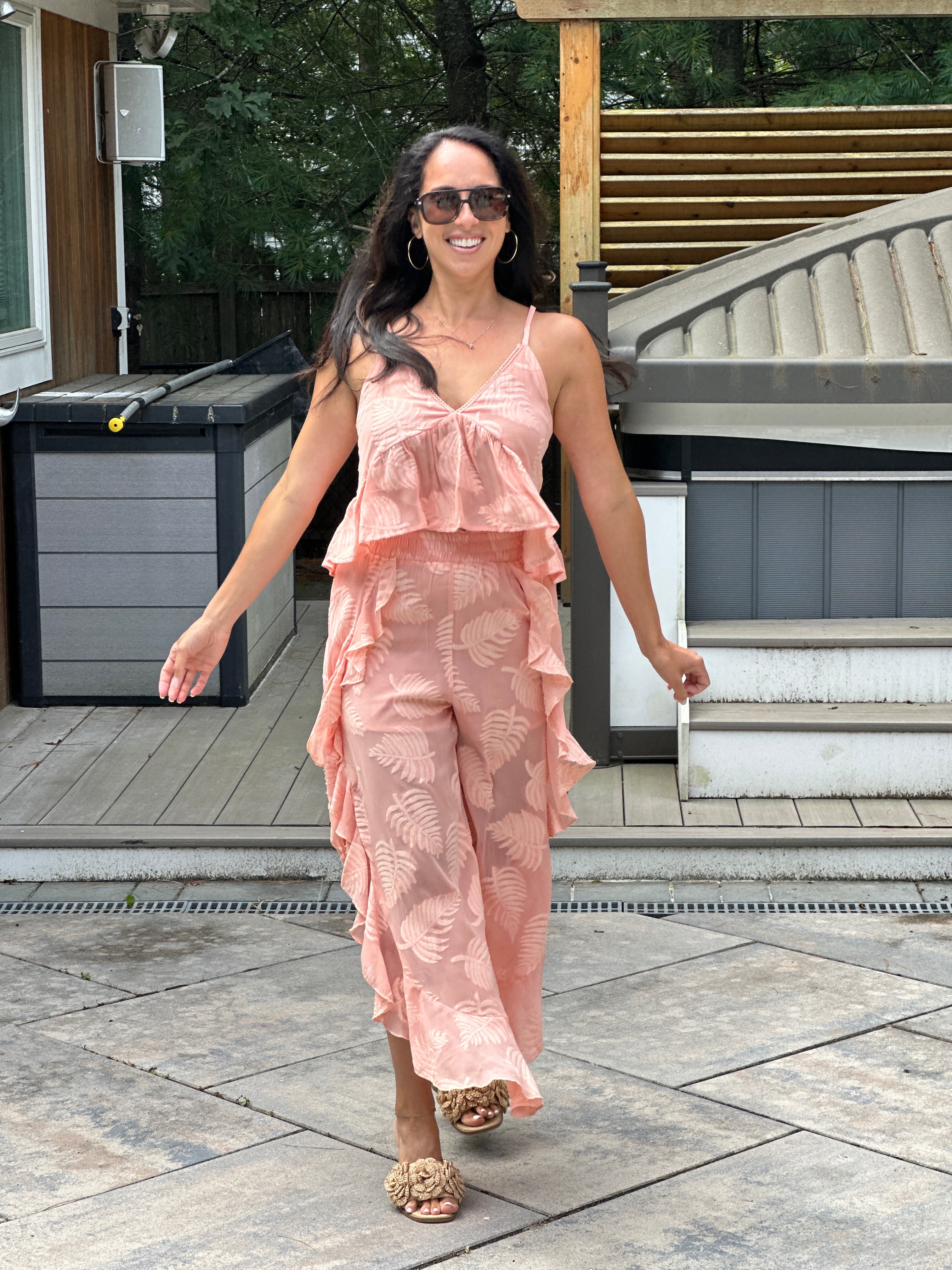 Coral Georgette Set