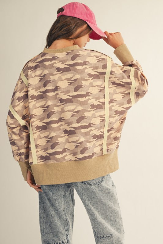 Camo Waffle Top