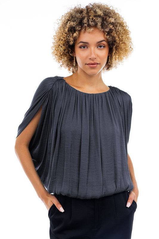 Drape Bubble Blouse
