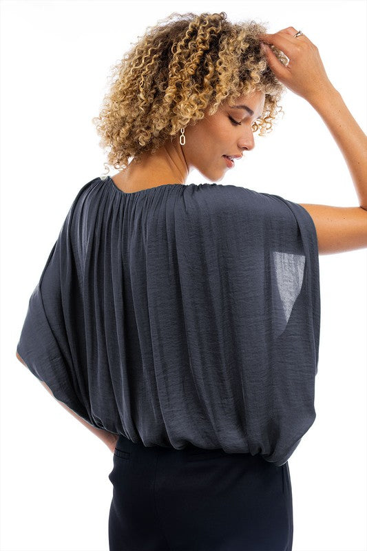 Drape Bubble Blouse