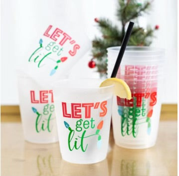 Lit Holiday Party Cups