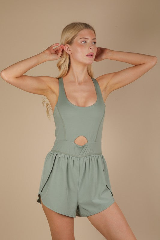 Cutout Activewear Romper
