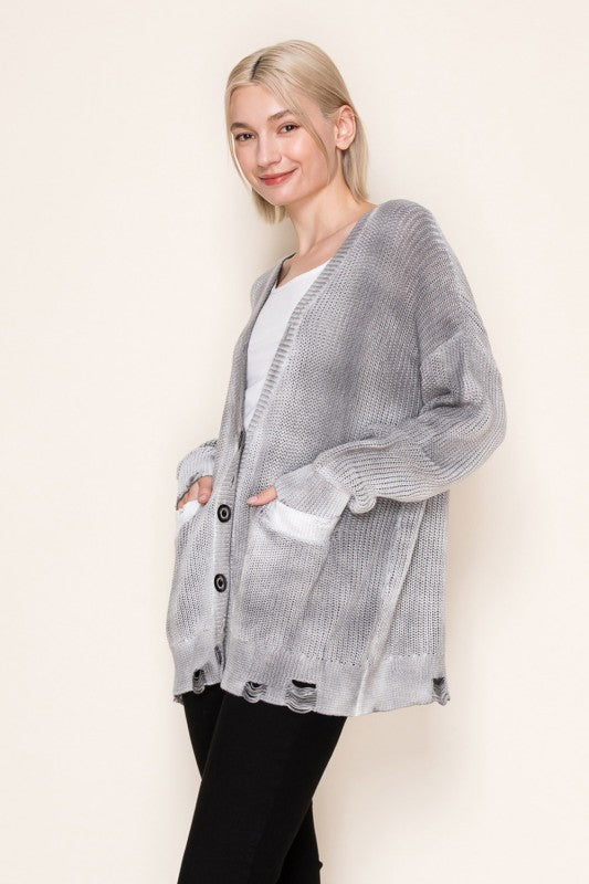 Button Front Cardigan Sweater