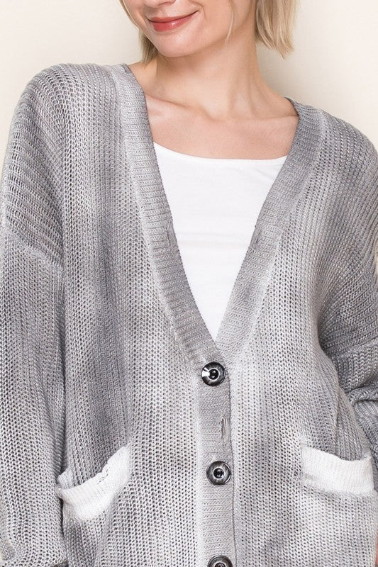 Button Front Cardigan Sweater