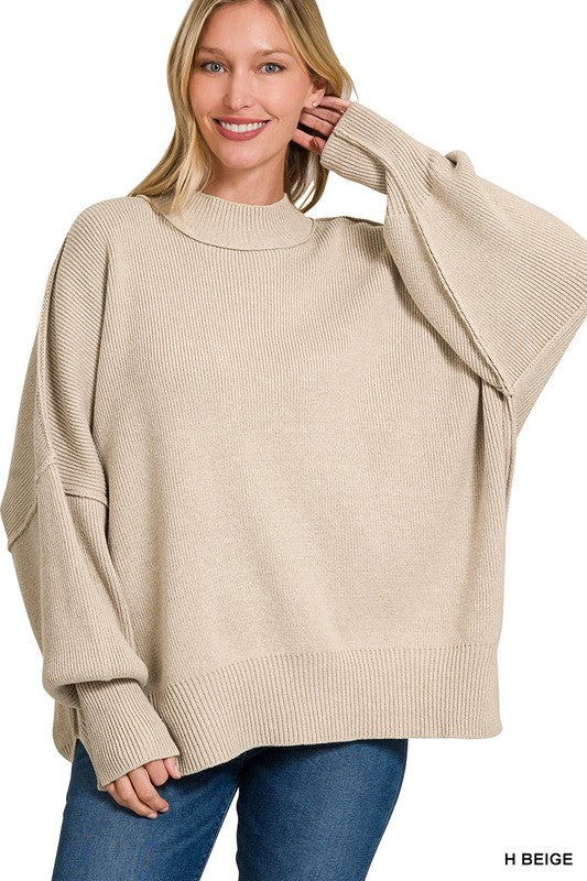 Thick Oversized Sweater - Light Mocha