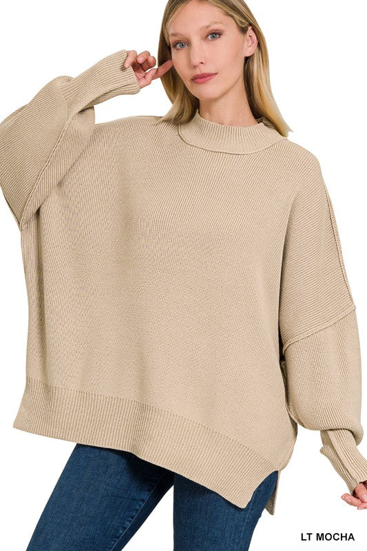 Thick Oversized Sweater - Light Mocha