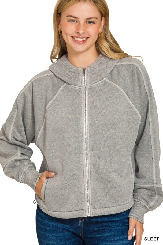 Zip Up Hoodie W Pockets