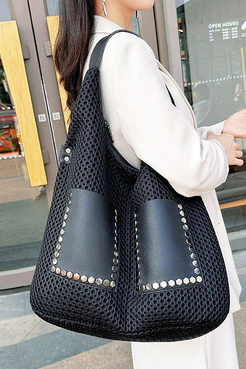 Retro Vintage Mesh Tote Bag