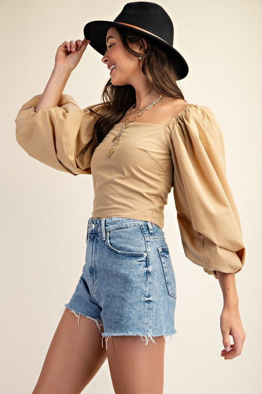 Balloon Sleeve Top