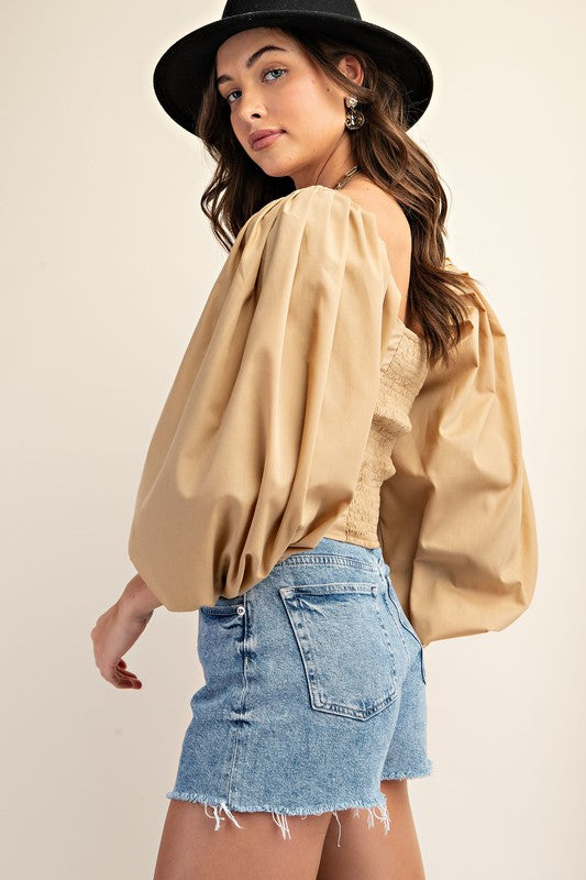Balloon Sleeve Top