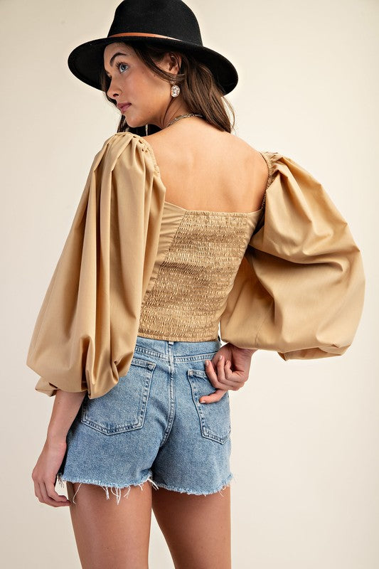 Balloon Sleeve Top
