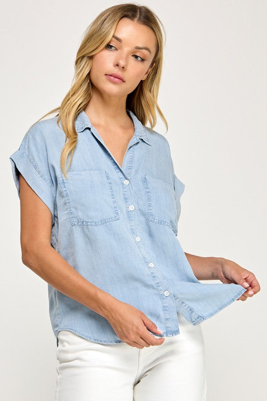 Tencel Button Up Top