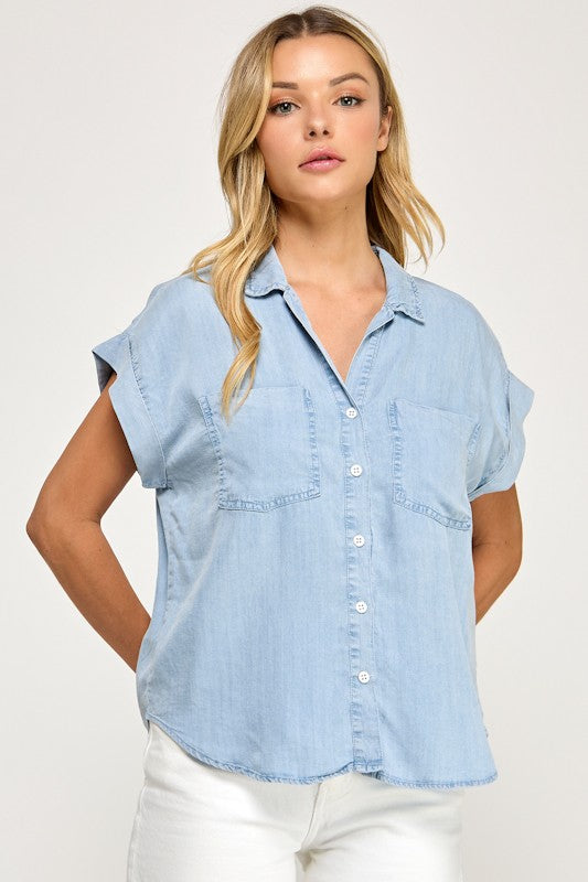 Tencel Button Up Top