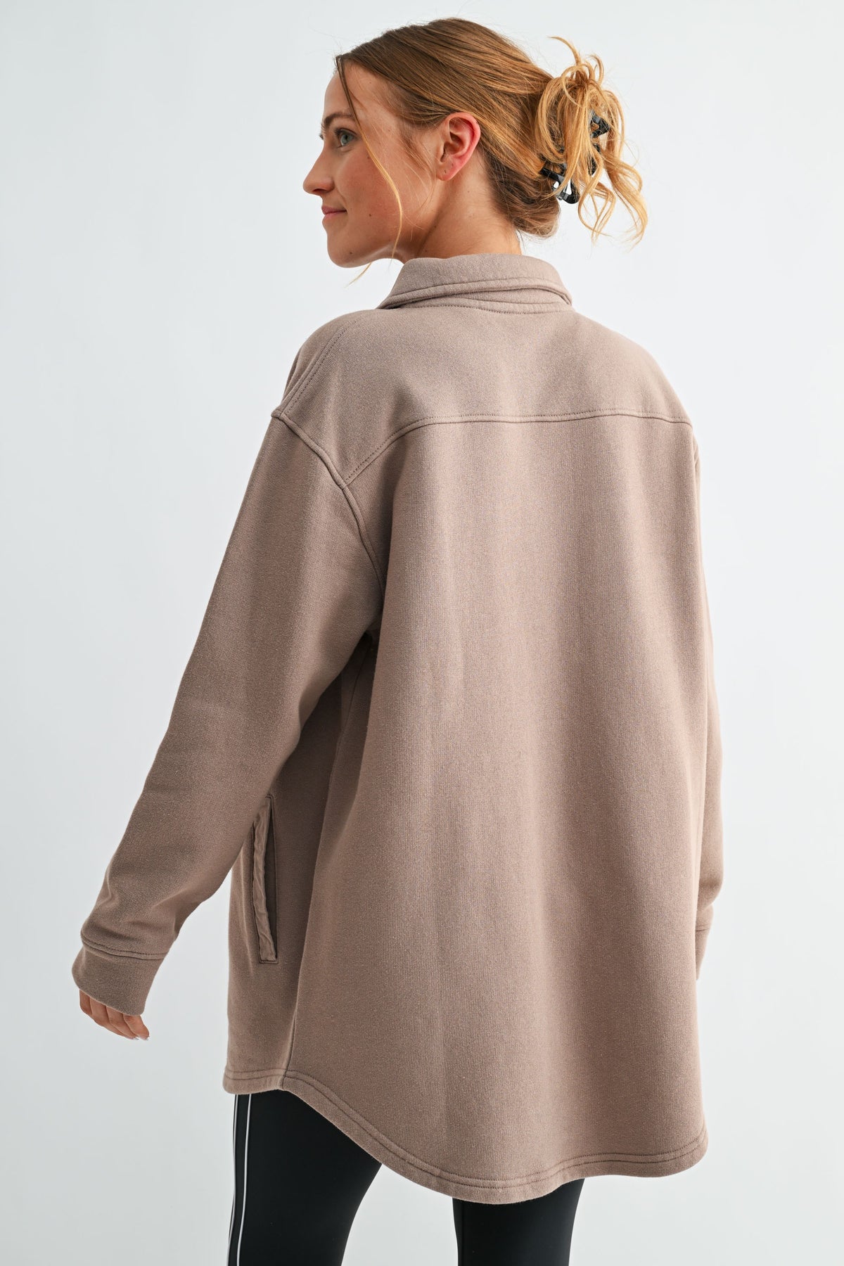Silken Taupe Shacket