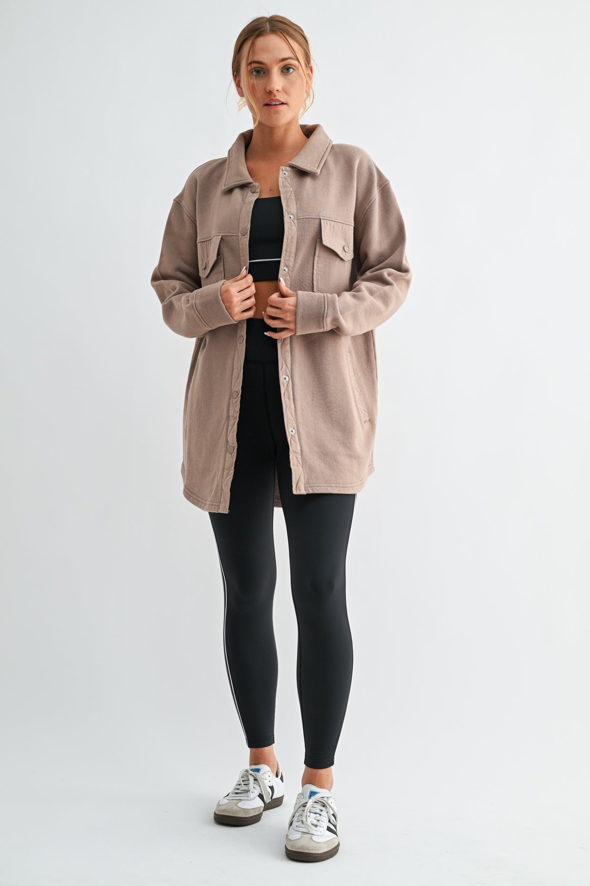 Silken Taupe Shacket