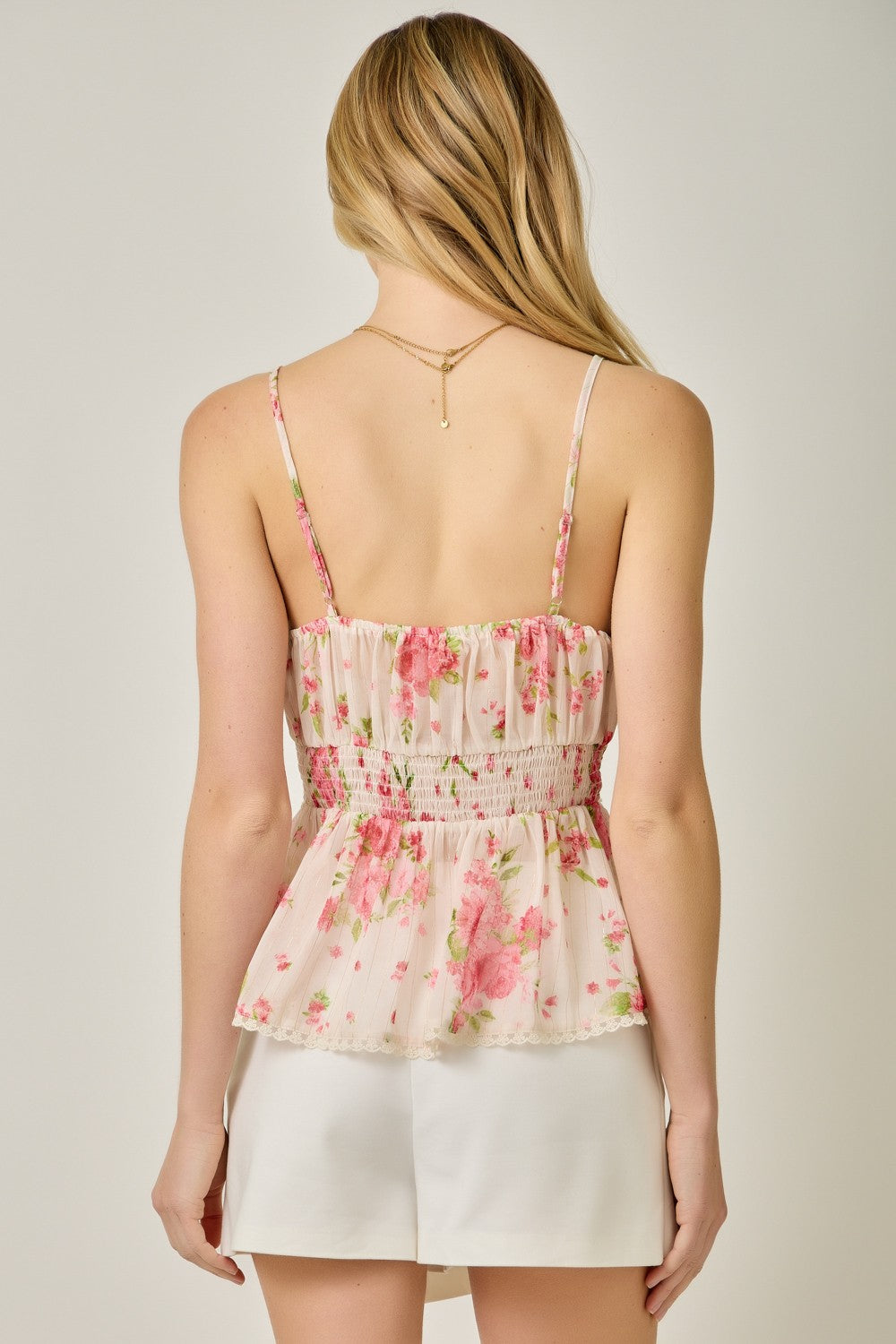 Lace Edge Floral Cami