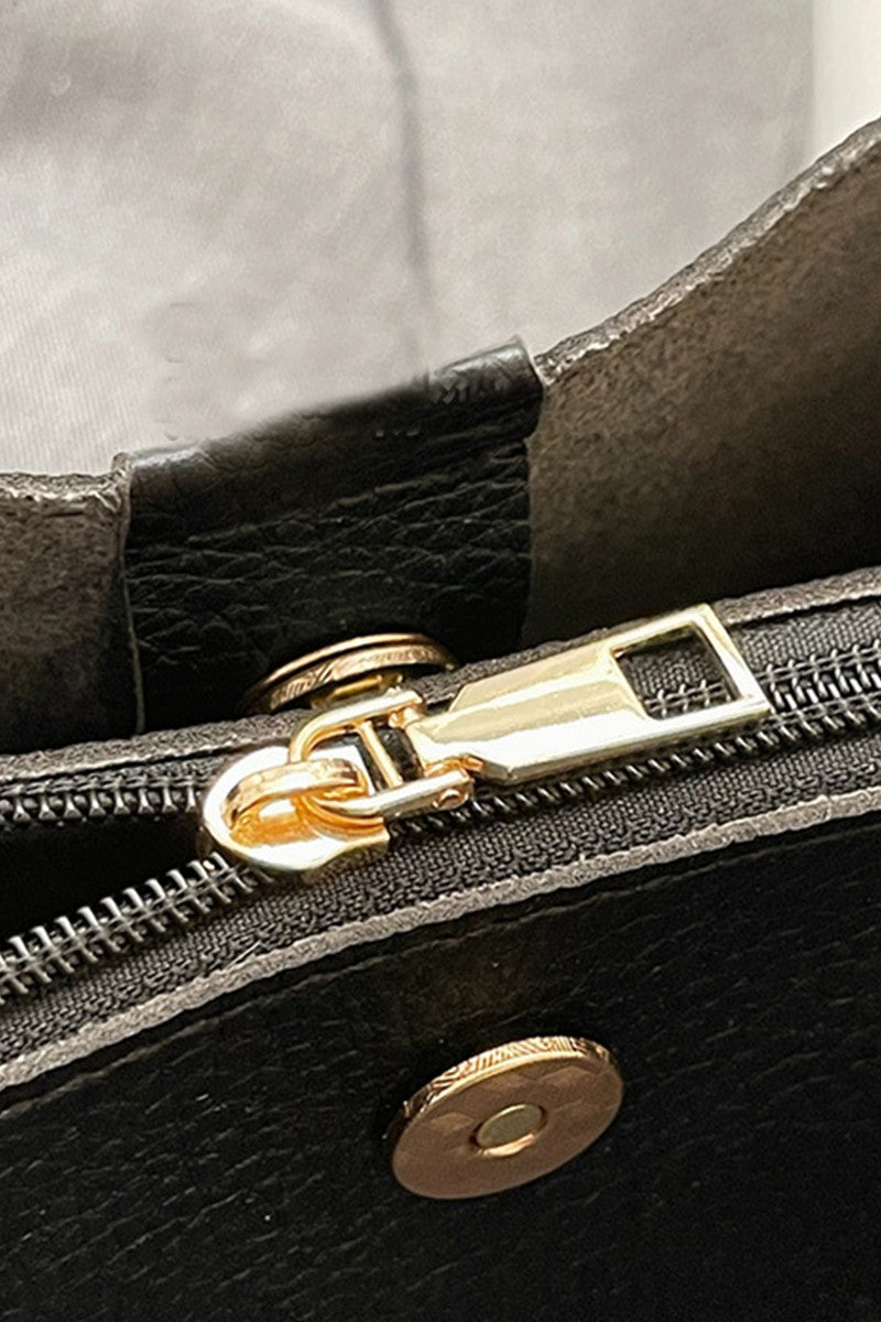 Black Crossbody Tote Bag