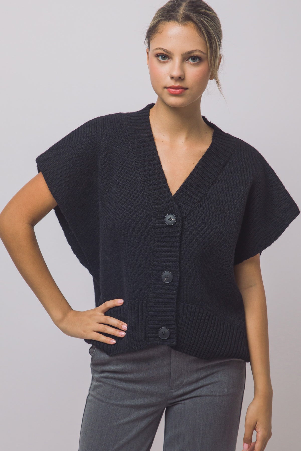 Black Sweater Vest