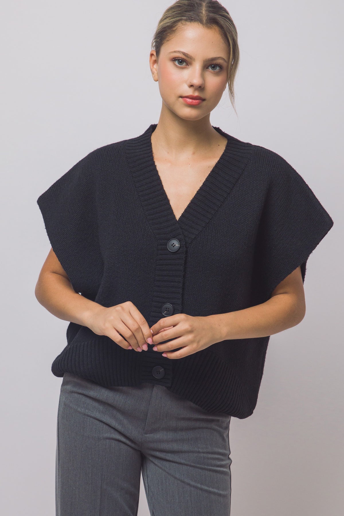 Black Sweater Vest