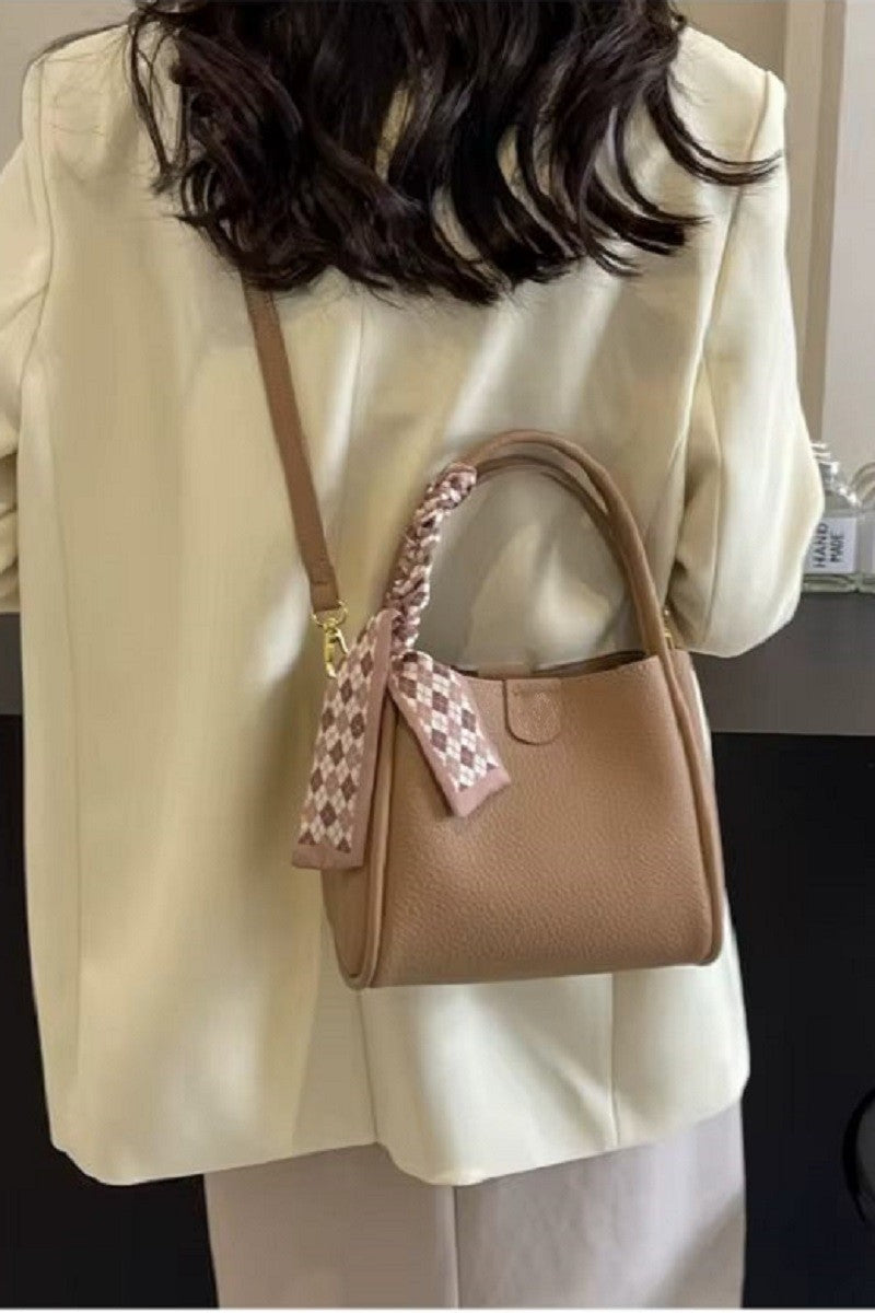 Taupe Crossbody Tote Bag