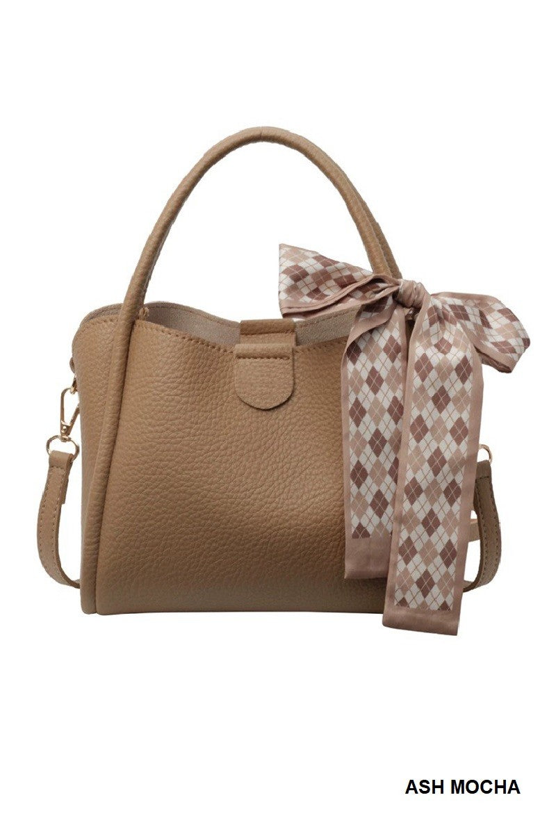 Taupe Crossbody Tote Bag