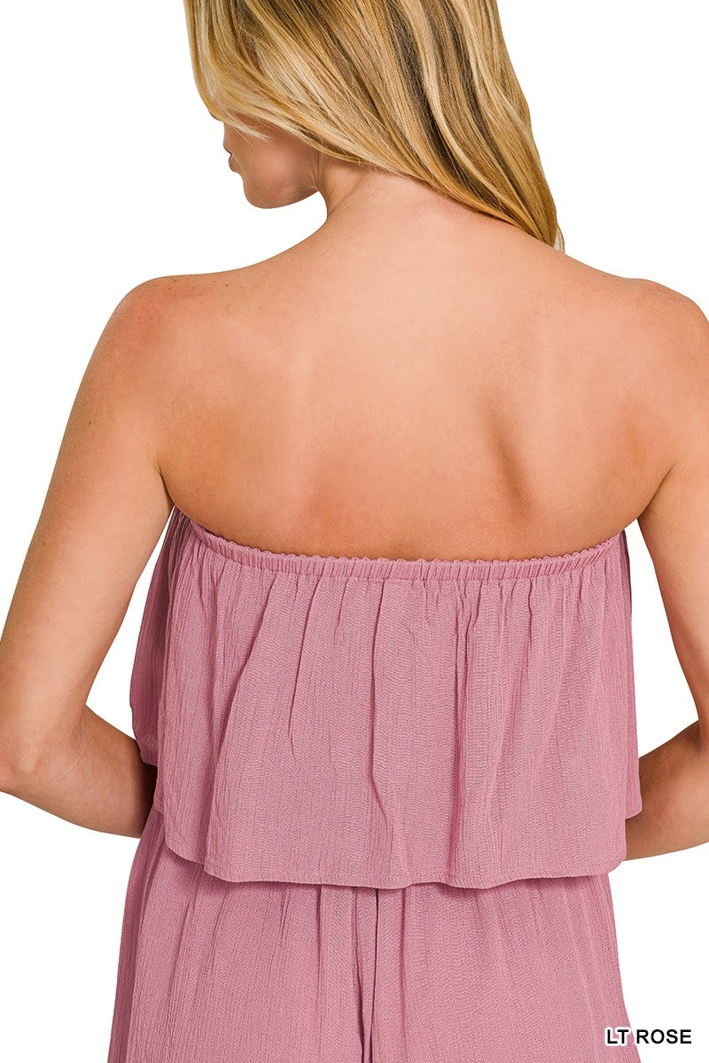 Woven Crinkle Romper
